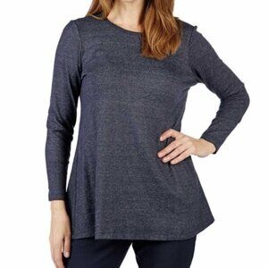 New Mr Max Navy Blue Soft Knit Tunic Long Sleeve Top Size Small bin 3G